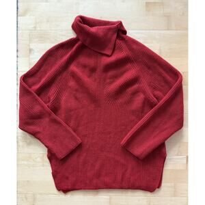 Les Copain Red Turtleneck Knit Long Sleeve Sweater 48 US Large